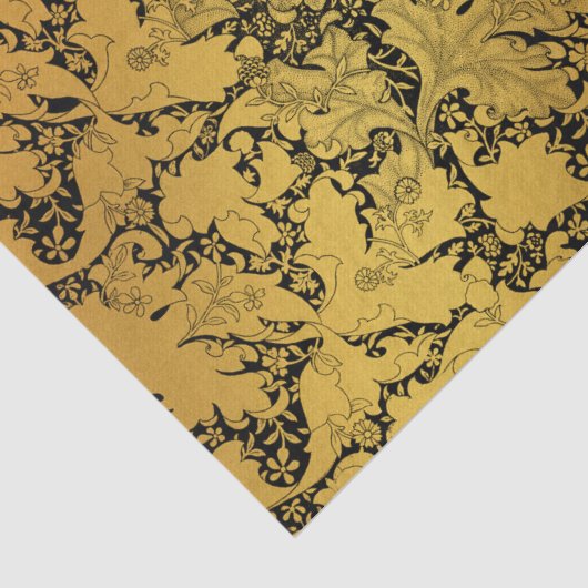 Gouden bloemenpatroon Oosterse bloem Tissuepapier (Detail)