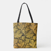 Gouden bloemenpatroon Oosterse bloem Tote Bag (Achterkant)