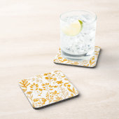 Gouden bloemenpatroon voor de herfst bier onderzetter (Rechterzijde)