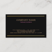 Gouden Bloemenrand Visitekaartje (Achterkant)