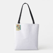 Gouden bloemenschaduw tote bag (Achterkant)