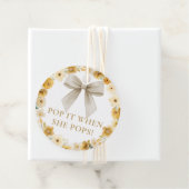 Gouden Bloemenslinger 'Pop het als ze knalt' Hange Bedankjes Labels (In situ)