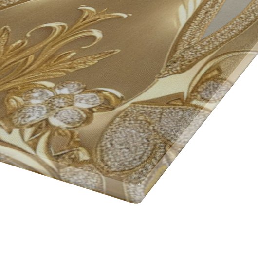 Gouden  Bloemensnijplank Snijplank (Hoek)