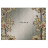 Gouden  Bloemensnijplank Snijplank (Voorkant)