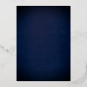 Gouden Bloementuin Marine Mis Quince Quinceanera Folie Uitnodiging (Achterkant)