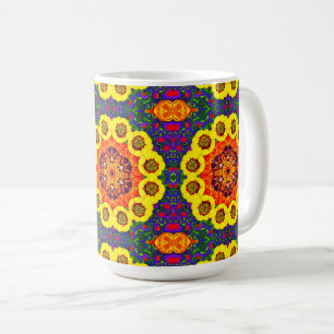 Gouden bloemenvink koffiemok