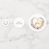 Gouden Bloemhart Bruidsboeket Confetti (Achterkanten)