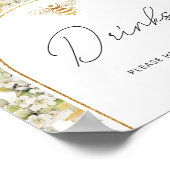 Gouden bloemige bijen Drinken helpen jezelf Poster (Hoek)