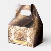 "Gouden Bloemige Delight" Bedankdoosjes (Voorkant Zijde)