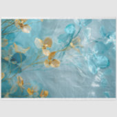 Gouden Bloemige Fluister Tissue Papier (Voorkant)