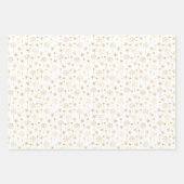 Gouden bloemige paardenbloem inpakpapier vel (Voorkant 2)