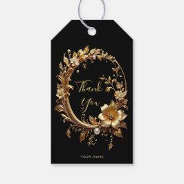 Gouden Bloemige Sierlijst Cadeaubijsluiter Cadeaulabel