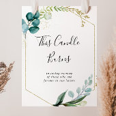 Gouden Bloemige Tropische Groene Deze Kaars Brandt Poster