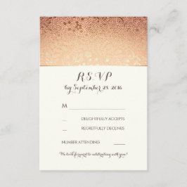 Gouden bloemige vintage blush trouw RSVP-kaarten RSVP Kaartje