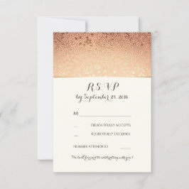 Gouden bloemige vintage blush trouw RSVP-kaarten RSVP Kaartje