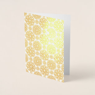 Gouden bloemkaart voor elke gelegenheid blanco kaa folie kaarten