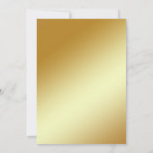 Gouden Bloemkrullen 50ste Verjaardagsuitnodigingen Kaart (Achterkant)