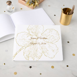 Gouden Bloemlijn Kunst Botanische Trouw Gastenboek