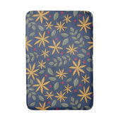 Gouden Bloemmotief Botanisch Ontwerp Badmat (Voorkant Verticaal)