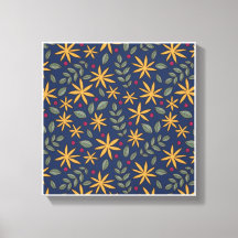 Gouden Bloemmotief Botanisch Ontwerp