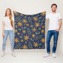Gouden Bloemmotief Botanisch Ontwerp