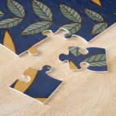 Gouden Bloemmotief Botanisch Ontwerp Legpuzzel (Zijkant)