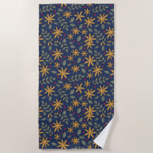 Gouden Bloemmotief Botanisch Ontwerp