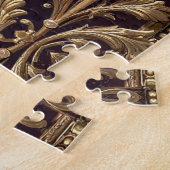Gouden Bloemornament Legpuzzel (Zijkant)