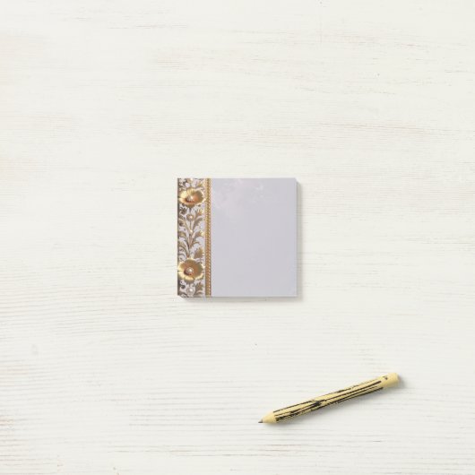 Gouden Bloemornament Post-it-notities Post-it® Notes (Op bureau)