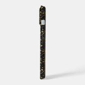 Gouden Bloempatroon iPhone 15 Case (Linkerkant)