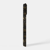 Gouden Bloempatroon iPhone 15 Case (Rechterkant)