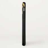 gouden bloempatroon monogram Case-Mate iPhone case (Achterkant/links)