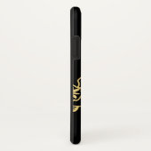 gouden bloempatroon monogram Case-Mate iPhone case (Achterkant / rechts)