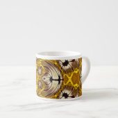 Gouden Bloemrijke Mandala Boho Patroon Espresso Kop (Voorkant rechts)