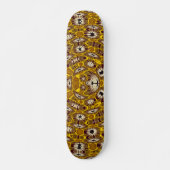 Gouden Bloemrijke Mandala Boho Patroon Persoonlijk Skateboard (Voorkant)