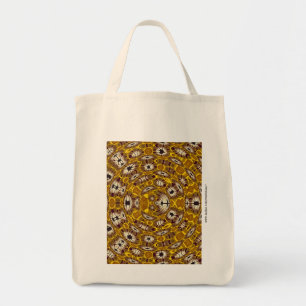 Gouden Bloemrijke Mandala Boho Patroon Tote Bag