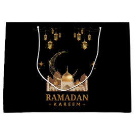 Gouden Bloemrijke Ramadan Kareem Viering Groot Cadeauzakje