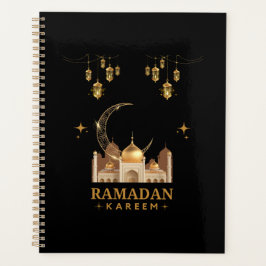 Gouden Bloemrijke Ramadan Kareem Viering Planner