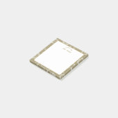Gouden Bloemrijke Sierlijke Vintage Notities Post-it® Notes (Schuin)