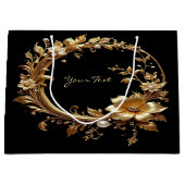 Gouden Bloemrijke Sierlijst Cadeautas (Voorkant)