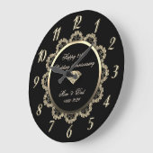 Gouden Bloemslingers Zwart 25-jarig Huwelijksjubil Grote Klok (Hoek)