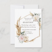 Gouden bloemstuk als ontvangst  kaart (Voorkant)