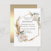 Gouden bloemstuk als ontvangst  kaart (Voorkant / Achterkant)