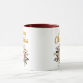 Gouden Bloemstuk Kerstmis Boeket Mok (Midden)