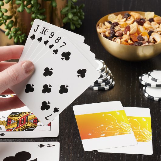 Gouden Bloemstuk Pokerkaarten