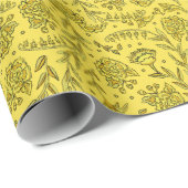 Gouden bloemverpakkings papier (Rol Hoek)