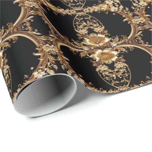 Gouden Bloemverpakkings Papier (Rol Hoek)