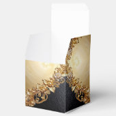 Gouden Bloemversiering Favor Doos Bedankdoosjes (Geopend)
