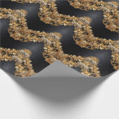 Gouden Bloemversiering Inpakpapier (Hoek)