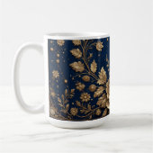 Gouden Bloemversiering Koffiemok (Links)